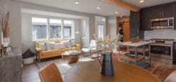 Shipping container home living room